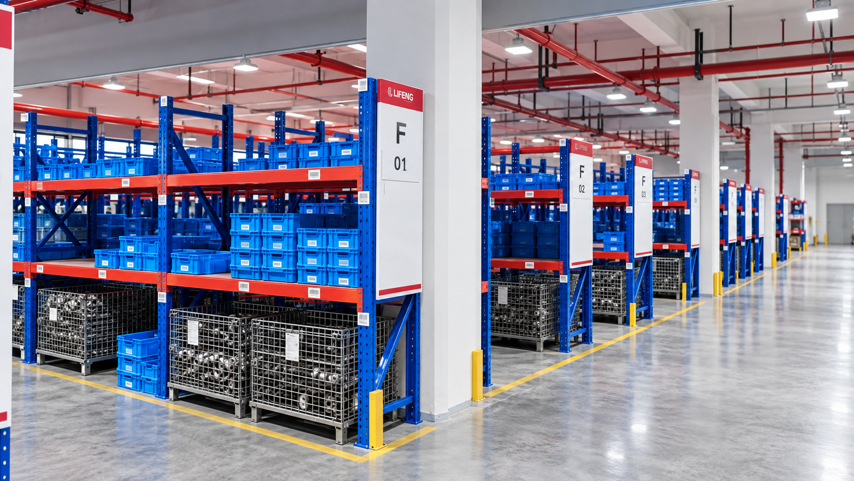 Organized automotive parts warehouse marketing visual