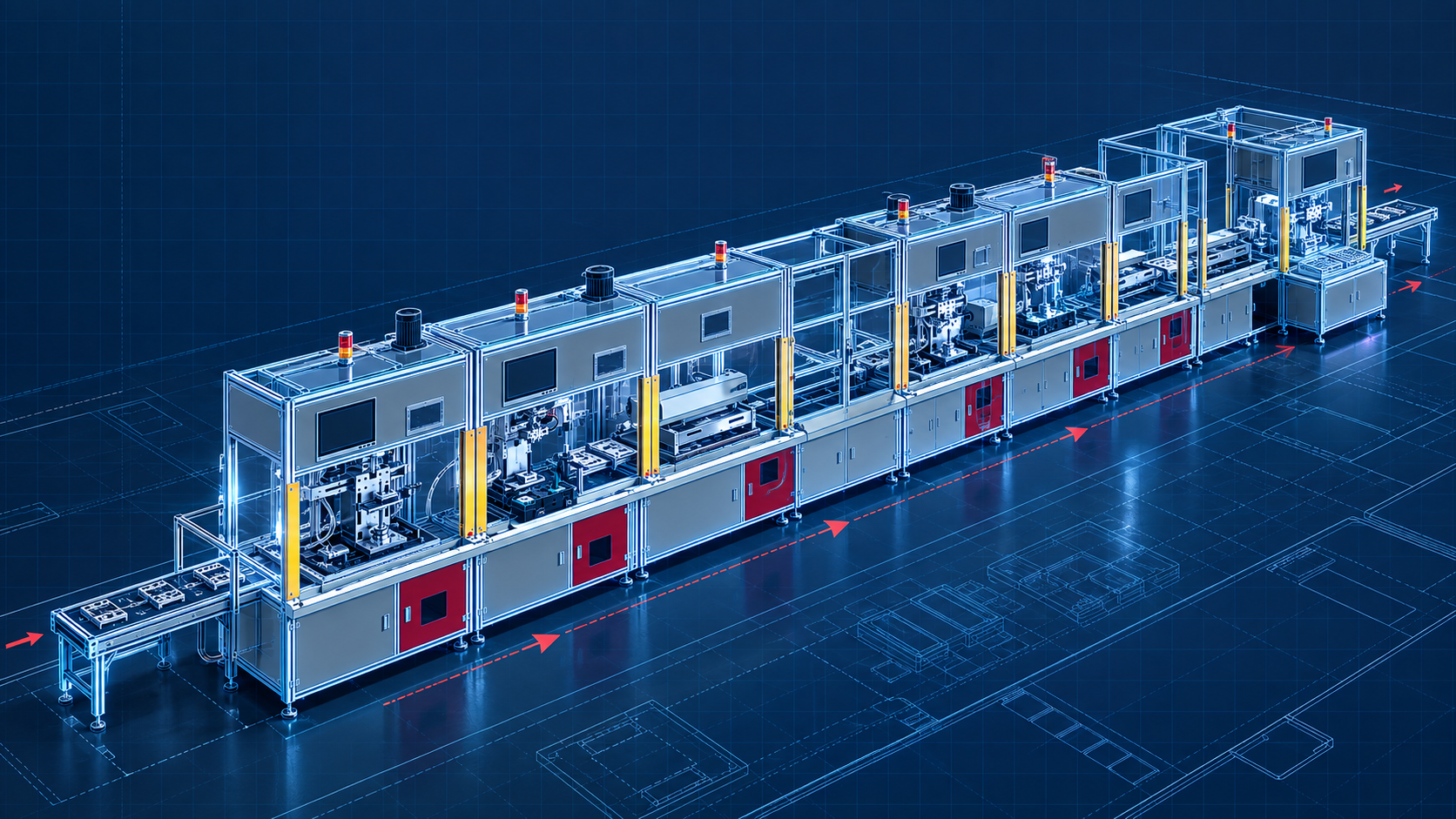 Conceptual blueprint for planned PLG assembly line